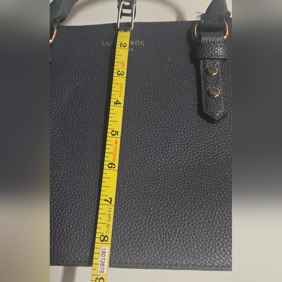 Vintage Kate Spade Navy Satchel with Gold Accents - Picture 7 of 11
